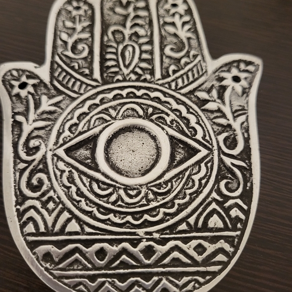 Hamsa Metal Cone & Incenses Holder (New) - Picture 2 of 3